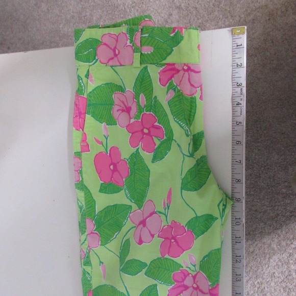 Vintage Lilly Pulitzer Pants Floral Pink Green - Picture 11 of 14